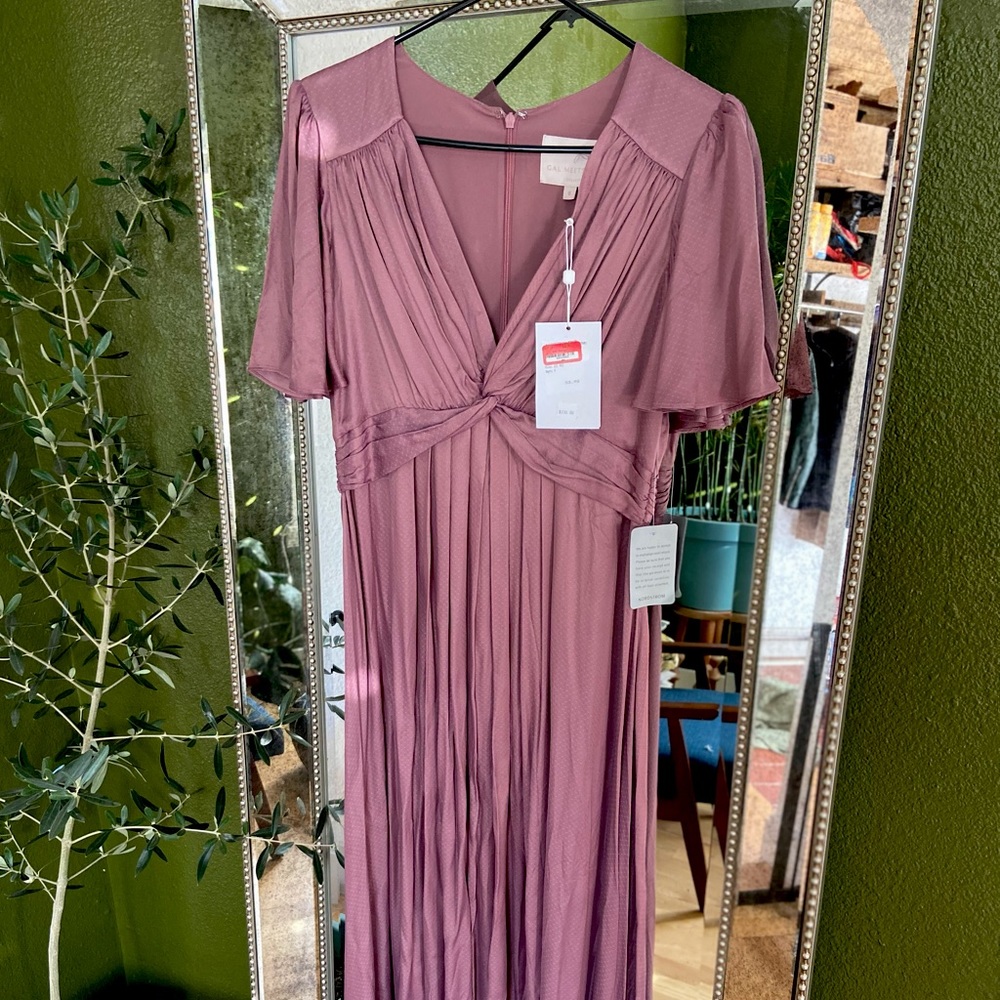 Silky Mauve Maxi Dress